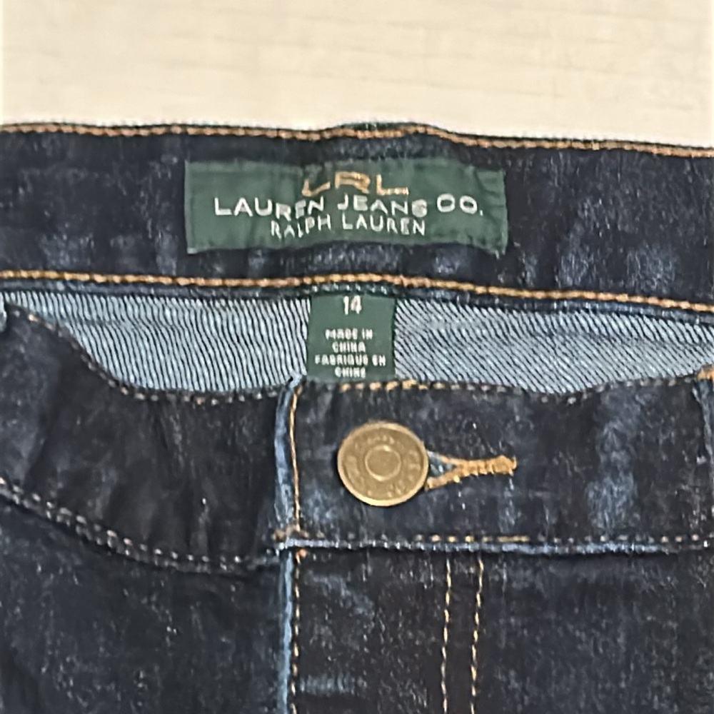 LRL Lauren Jeans Co Size 14 Classic Dark wash dressy jeans. Great condition. - Picture 6 of 11